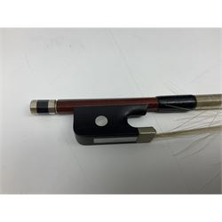 Modern Hungarian half-size cello with 69cm two-piece maple back and ribs and spruce top L114cm overall; and Stentor half size cello bearing label 'The Stentor Student II'; each in soft carrying case (2)