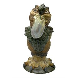 Burslem Pottery 'Boris the Gangster' stoneware novelty jar, in the style of Martin Brothers, modelled as a Grotesque bird, designed by Andrew Hull, with impressed marks beneath, H18.5cm