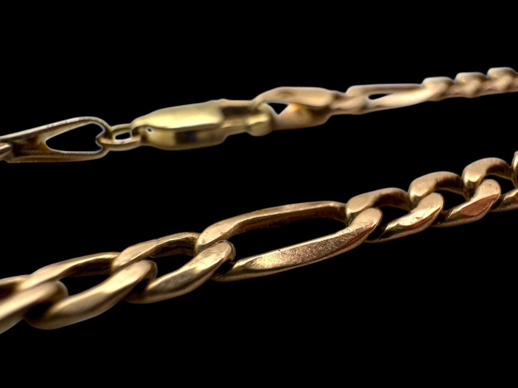 9ct gold fancy link chain, hallmarked 
