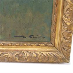 Mark Senior (Staithes Group 1864-1927): The Ives Family, on the Edge of the Tennis Court, oil on canvas signed 126cm x 151cm 
Provenance: direct from the family of the artist, formerly in the collection of Mrs M.V. Hudson, the artist's daughter; exh. 'Mark Senior 1862-1927', Elizabethan Exhibition Gallery, Wakefield, 16th April - 2nd July 1983, no. 8. 
Notes: the Ives family owned a Leeds worsted manufacturing firm. In 1914 Senior exhibited a portrait of Miss Gladys Ives in the National Portrait Society's annual exhibition. 
Notes: sold together with a copy of a photograph of the artist painting the present lot. In the photograph, two of the young girls are wearing hats, which do not appear in the finished work. Reputedly, the girls' mother, who commissioned the painting, did not like that they obscured the girls' faces and had Senior remove them. Tennis was a favoured subject Senior, alongside other British Impressionists such as Sir John Lavery; his 'The Tennis Player', sold Christie's 15th July 2021 Lot 140, set the record auction price for the artist.