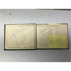 Autographs from film, stage, sporting personalities etc, including mid 20th century Hull City FC, Esmond Knight, John Clements, Kay Hammond, Richard Greene, Manning Whiley, Jerry Desmond etc, in albums, on pieces etc