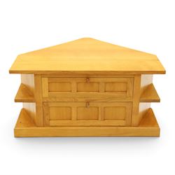 Seahorseman - craftsman made Yorkshire oak corner media unit, fitted with two panelled fal...
