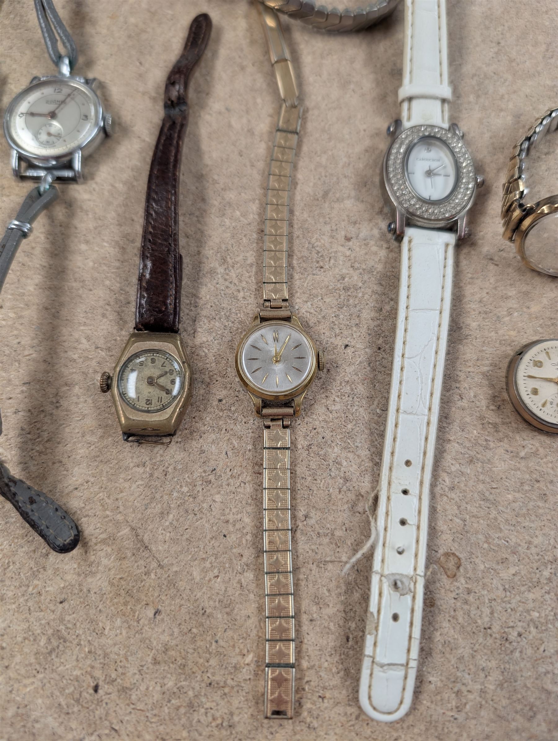 Collection of wristwatches, including ladies 9ct gold cased Avia 15 jewels wristwatch on plated strap, gentleman's Seiko 5 wristwatch etc