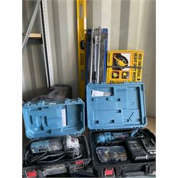 Erbauer angle grinder and cordless multi tool (no battery), tile cutter, Stanley Fatmax spirit level, universal heavy duty wheel clamp (unopened) - THIS LOT IS TO BE COLLECTED BY APPOINTMENT FROM DUGGLEBY STORAGE, GREAT HILL, EASTFIELD, SCARBOROUGH, YO11 3TX