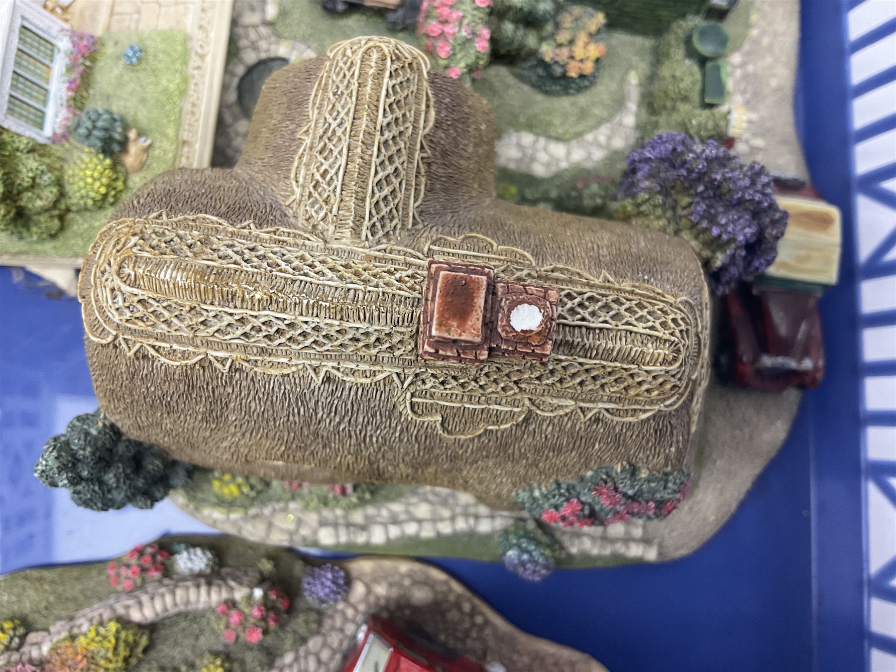 Five Lilliput lanes, comprising Burley Street Garage, Windsor Castle, Playtime, Fireman's Watch and The Old Windmill