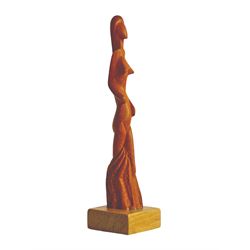 Graham Kingsley Brown (British 1932-2011): 'Nude Wading', woodcarving signed to the base H21cm (excluding base) 
Provenance: consigned by the artist's daughter - never previously been on the market.