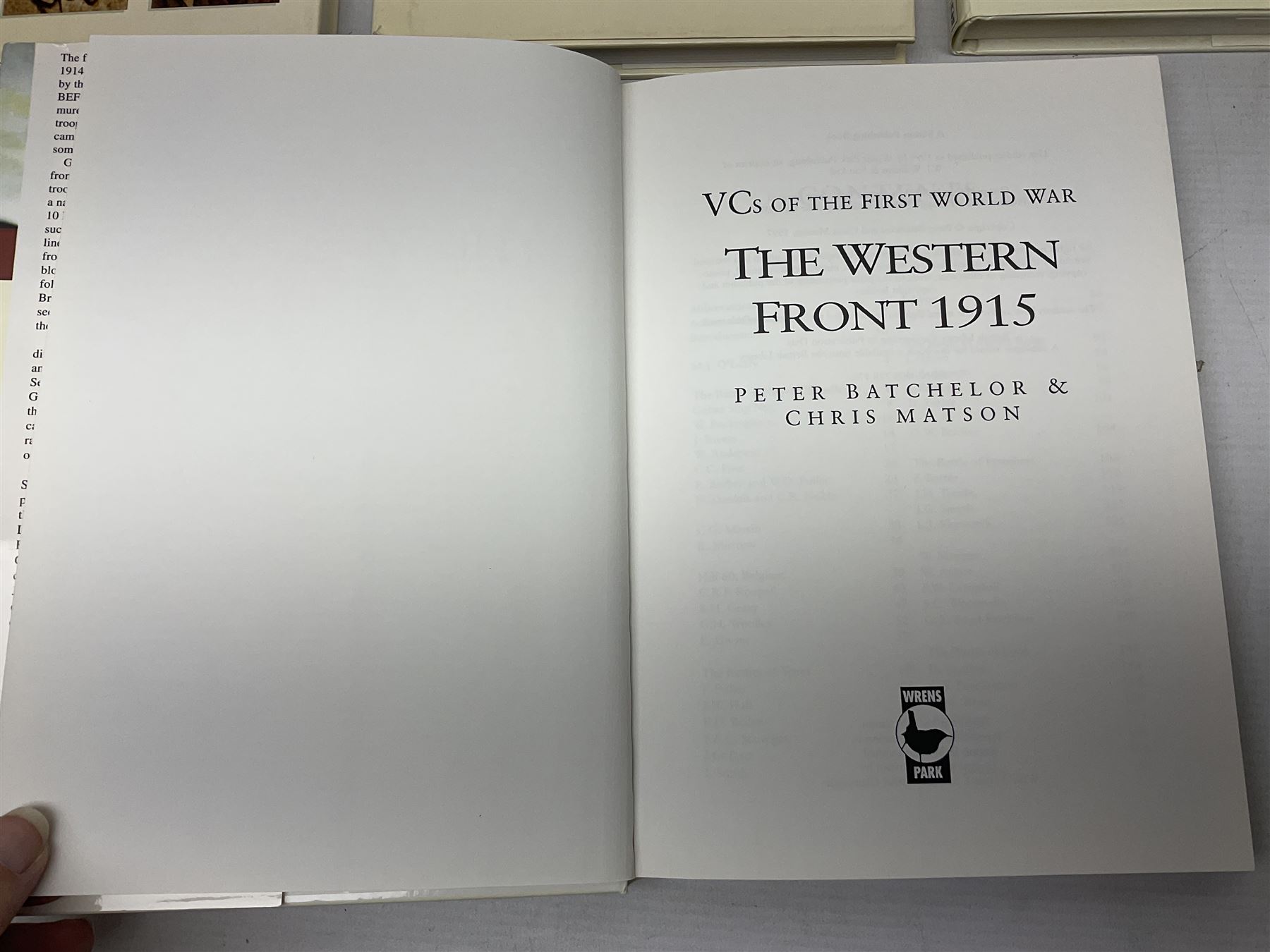 Nine reference books of Victoria Cross interest including four 'VCs of the First World War' series; Martin Ashcroft: Victoria Cross Heroes; John Laffin: British VCs of World War Two; Bryan Perrett: For Valour; Ann Clayton: Martin Leake Double VC; and John Percival: For Valour (9)