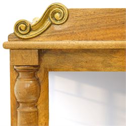 Baker Furniture - 'Baluster' range mango wood mirror, with scrolled gilt metal mounts