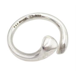 Silver devoted hearts ring by Regitze Overgaard for Georg Jensen, No 262, boxed