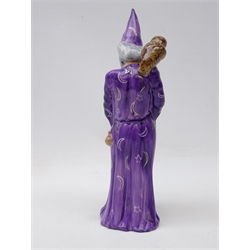  Royal Doulton figure 'The Wizard' having a purple cloak, modelled by A. Maslankowski, HN 2877, H25.5cm   
