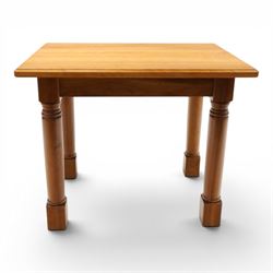 Knightman - cherrywood extension table or serving table, the rectangular top raised on fou...