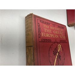 Military related books including two bound volumes of Phoenix Magazine Feb.1945 - Feb.1946; Knight W.S.M.: The History of the Great European War. Ten volumes; folding road map of India; The War in Pictures. Six volumes etc
