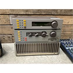 Quad FM4 tuner, a Quad 405 power amplifier, a Quad 34 preamplifier, a Yamaha MG82CX and various cables