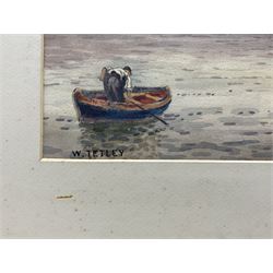 W Tetley (British Early 20th century): Whitby, pair watercolours signed 25cm x 36cm (2) (unframed)