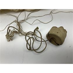 Two inert WW2 parachute flare casings, one with parachute and dated 5/43 L24cm (3)