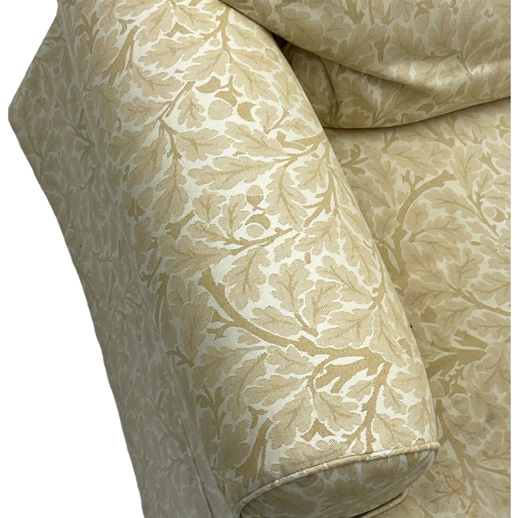 Multi-York - traditionally shaped armchair, upholstered in oak leaf and acorn patterned fabric