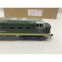 Hornby Dublo - 3-rail 3234 Deltic Type Diesel Co-Co locomotive 'St. Paddy' No.D9001 in BR two-tone green; in later unassociated plain box
