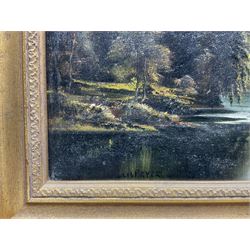 George Willis Pryce (British 1866-1949): High Tor and Derwent River Gorge, oil on canvas signed 29cm x 45cm