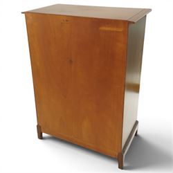 Stag Minstrel - pair of mahogany combination chests, fitted with an assortment of seven drawers with brass ring and pull handles, on bracket feet