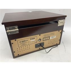Steepletone Chichester II music centre record player with turntable, tape, CD, radio and aux inputs