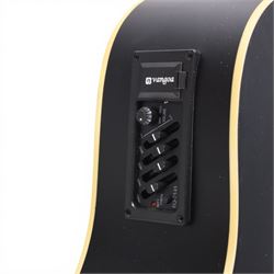 Vangoa electro-acoustic guitar model VGE-1L in soft case, together with a BM Clasico guitar 