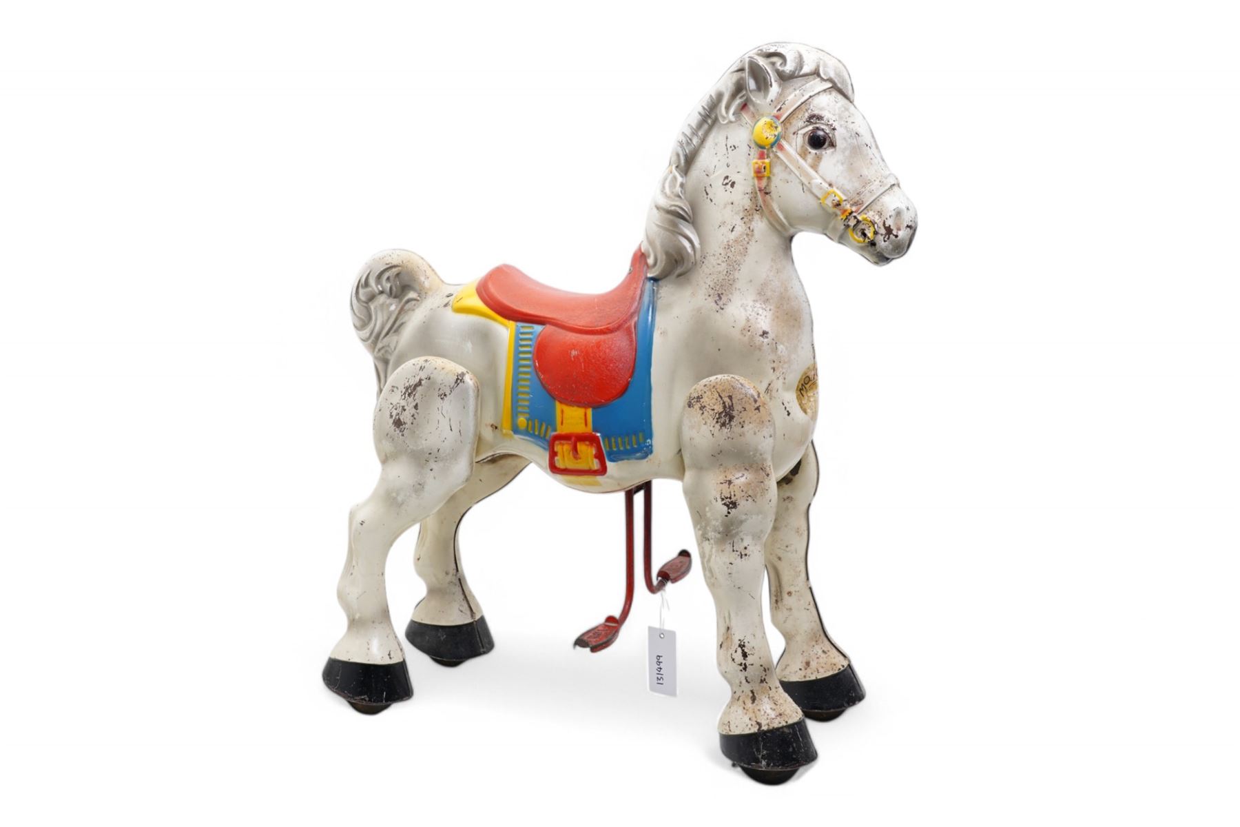 A 1950s Mobo pedal horse, W68cm