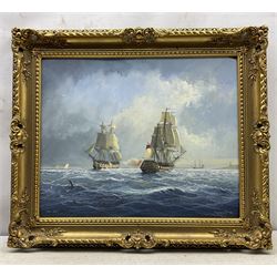 Michael J Whitehand (British 1941-): 'First Shots', oil on board signed titled and dated '86, 45cm x 55cm