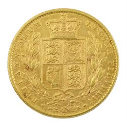 Queen Victoria 1861 gold full sovereign coin