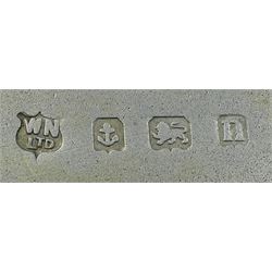 Three silver cigarette cases by Smith & Bartlam, William Neale & Son and James Deakin & Sons, all hallmarked, approx 10.5oz