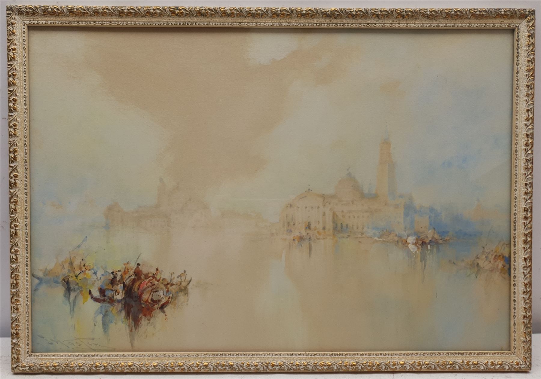 Stephen Frank Wasley (British 1848-1934): Venice, pair watercolours signed 34.5cm x 52cm