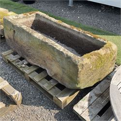19th century large carved stone trough  - THIS LOT IS TO BE COLLECTED BY APPOINTMENT FROM DUGGLEBY STORAGE, GREAT HILL, EASTFIELD, SCARBOROUGH, YO11 3TX