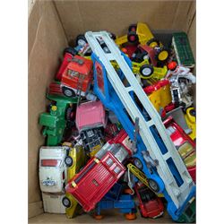 Bako construction kits and a collection of loose diecast vehicles