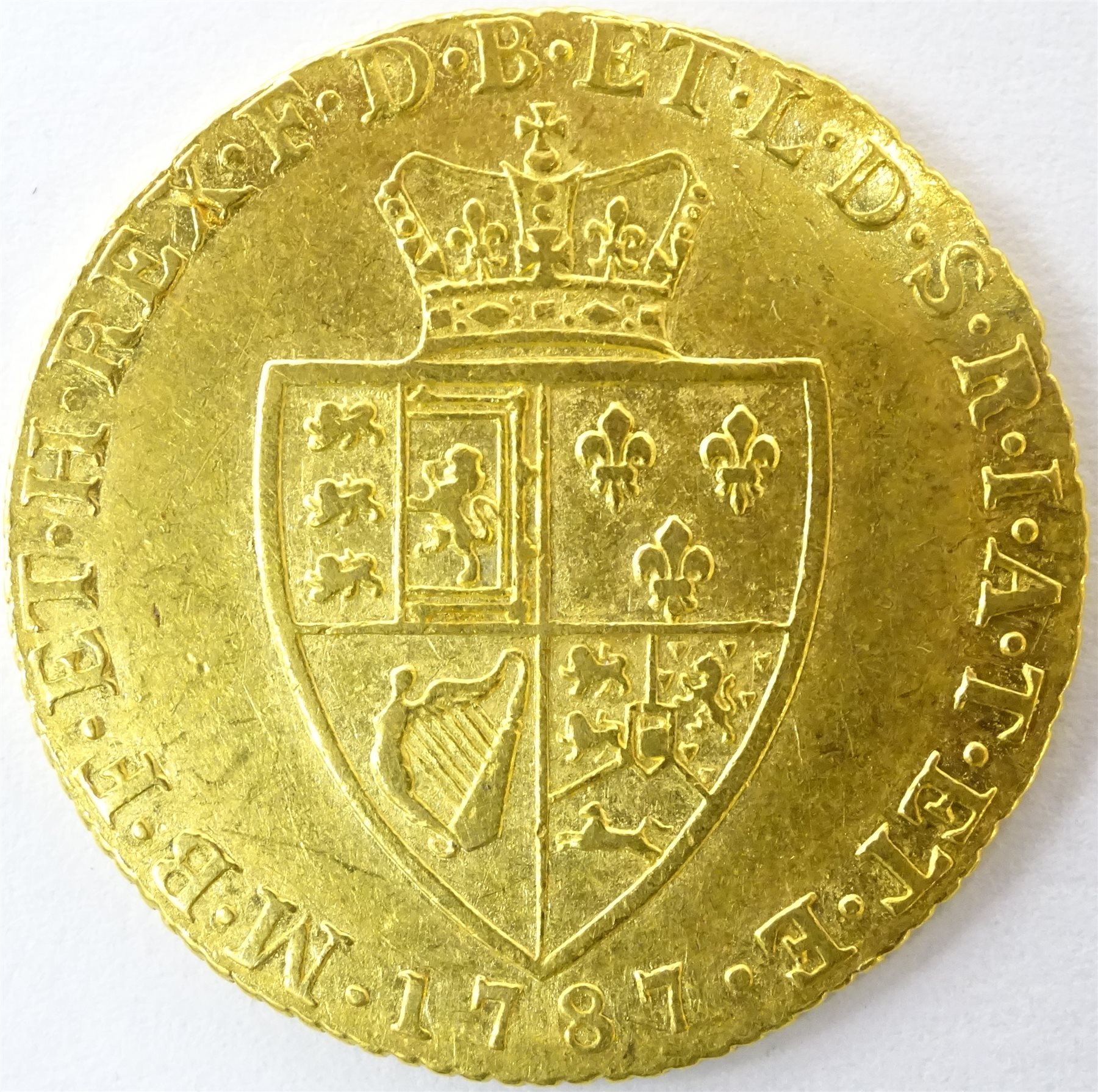 III 1787 gold 'spade' Guinea Coins & Banknotes