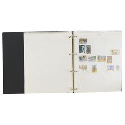World stamps including Aden, Brunei, Rwanda, Spain, Ireland, Italy, Japan, Hungary, Germany, France, Portugal, Namibia, Netherlands, New Zealand, St Lucia, Malaysia etc, housed in ten ring binder folders