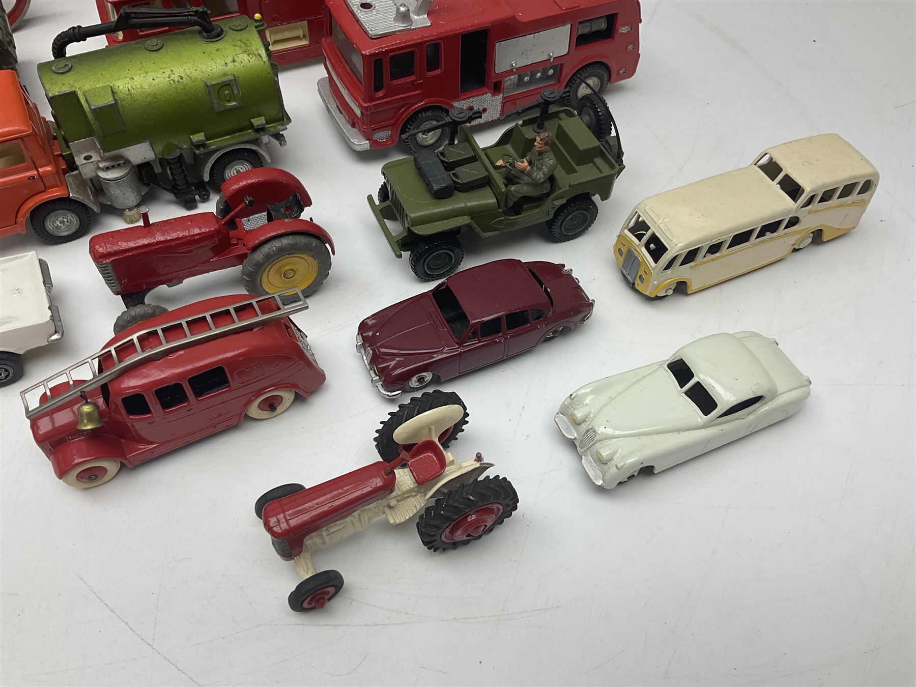 Mamod steam engine, together with other die cast cars etc