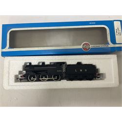 Various makers ‘00’ gauge - four locomotives comprising Mainline Railways ref.37060 Rebuilt Scot Class ‘Royal Scot’ 4-6-0 no.6100 in LMS crimson; Airfix Royal Scot Class ‘Royal Scots Fusiliers’ 4-6-0 no.6103 in LMS black and Class 4F Fowler 0-6-0 no.4454 in LMS black; Lima Class 08 Diesel 0-6-0 Shunting no.7120 in LMS black; all in original boxes (4)