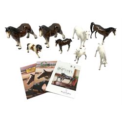 Seven Beswick figures of horses, includi