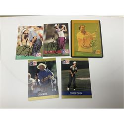 Collection of autographs, to include Mia Farrow, Rowan Atkinson, Tom Kite, Corey Pavin, Craig Stadler, Vladimir Ashkenazy etc 