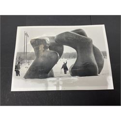 Five 1970s press photographs of Henry Moore and Barbara Hepworth