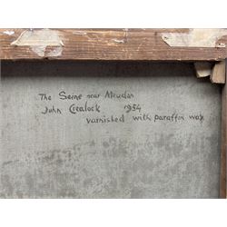 John Mansfield Crealock (British/Irish 1871-1959): 'The Seine near Meudon', oil on canvas signed, titled and dated 1954 verso 49cm x 64cm