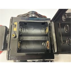 Three vintage battery operated robots comprising tin-plate Space Walk Man ME 100 Robot, Saturn the 13