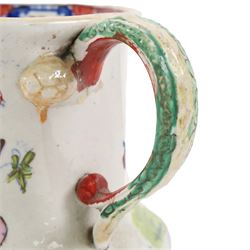 Collection of 19th century Masons ironstone ceramics, comprising cider mug, incense burner, jug and chamber pot  
