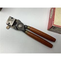 Three modern bullet moulds comprising Lee double cavity .44 calibre, boxed with instructions; and two Lyman .38 calibre; all in unrelated 19th century mahogany box