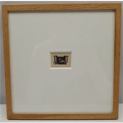 Eric Gill (British 1882-1940): 'Initial M with Bedroom', woodblock print pub. Douglas Cleverdon, Birmingham 1929, 3.5cm x 5cm 
Provenance: with the Goldmark Gallery, Uppingham, label verso