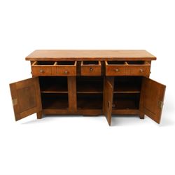 Antix - French oak sideboard, fitted with three drawers and cupboards