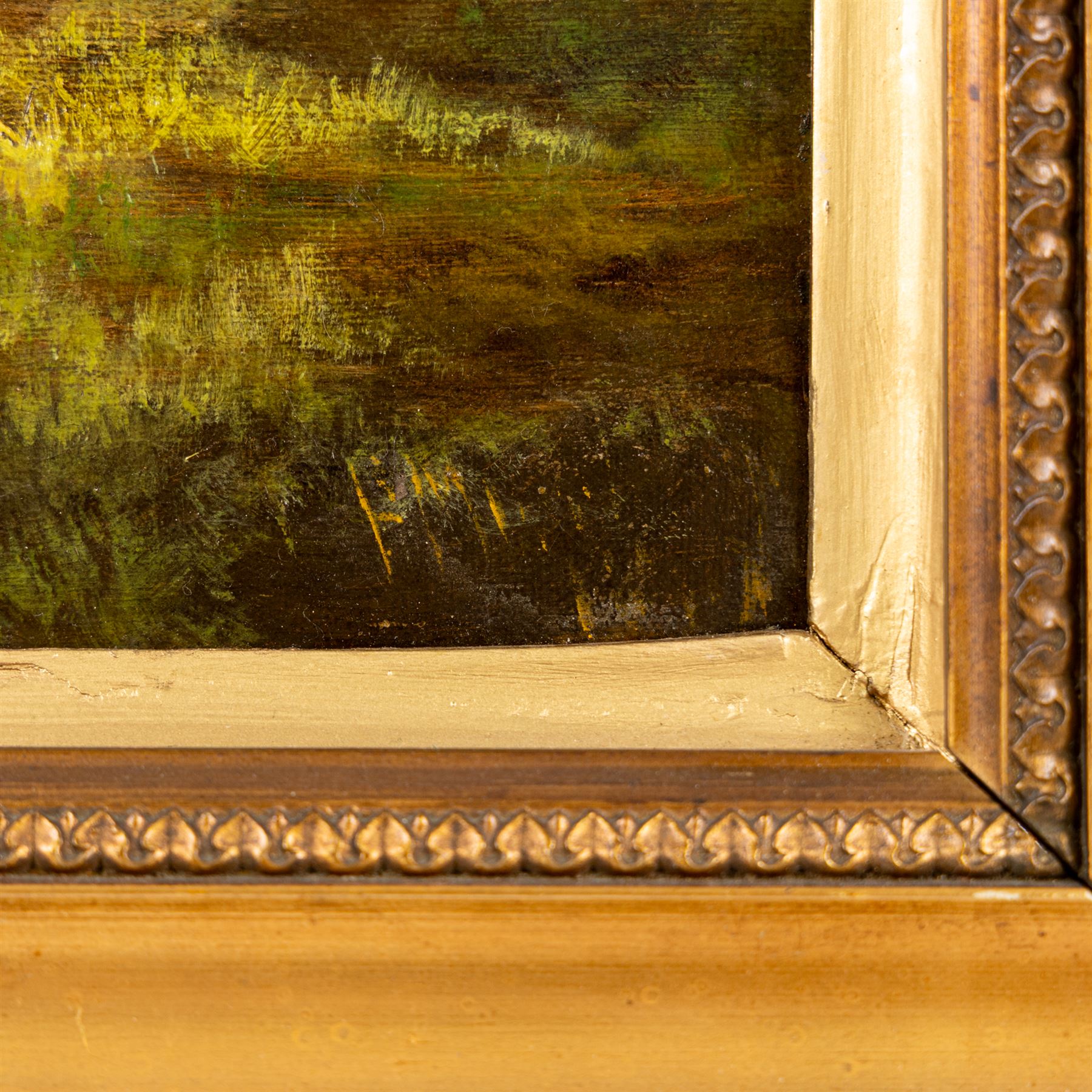 Manner of Joseph Paul Pettitt (British 1812-1882): Couple in a Country Landscape, oil on canvas indistinctly signed 29.5cm x 24cm