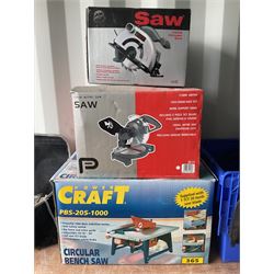 Various power tools and other, including, circular bench saw, karcher KB 1010 B pressure washer, mitre saw, circular saw, and other tools  - THIS LOT IS TO BE COLLECTED BY APPOINTMENT FROM DUGGLEBY STORAGE, GREAT HILL, EASTFIELD, SCARBOROUGH, YO11 3TX