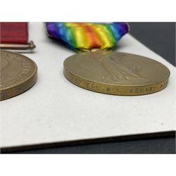 Representative display of five WWI Campaign Stars and Medals to different recipients comprising 1914 'Mons' Star to 13800 Gnr. R. Pexman R.F.A.; 1914-15 Star to TS822 F. Bage T.R. R.N.R.; British War Medal to 90461 Dvr. A.A. Cross R.A.; Mercantile Marine Medal to Patrick J. Magrath; and Victory Medal to 2657 Cpl. W.R. Kenny Norf. Yeo.; all with ribbons (5)