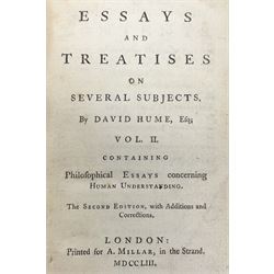 David Hume; Essays and Treatises on Several Subjects, Millar London 1753 