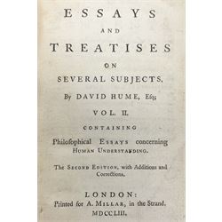 David Hume; Essays and Treatises on Several Subjects, Millar London 1753 